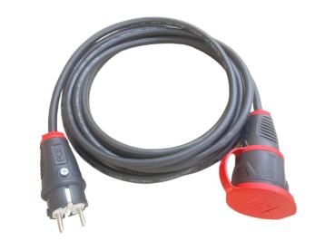 Schuko Verlängerungskabel H07RN-F 3x1,5mm² Längenwahl mit PCE Stecker und Kupplung IP54