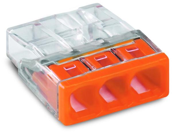 Wago COMPACT  Verbindungsklemme 3x0,5-2,5mm² orange (100 Stück)
