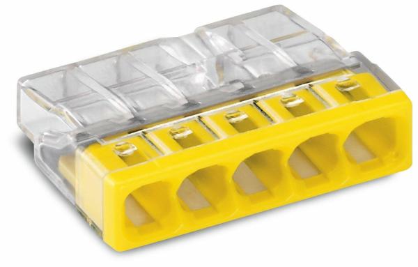 Wago COMPACT 2273-205 Verbindungsklemme 5x0,5-2,5mm² gelb (100 Stück)